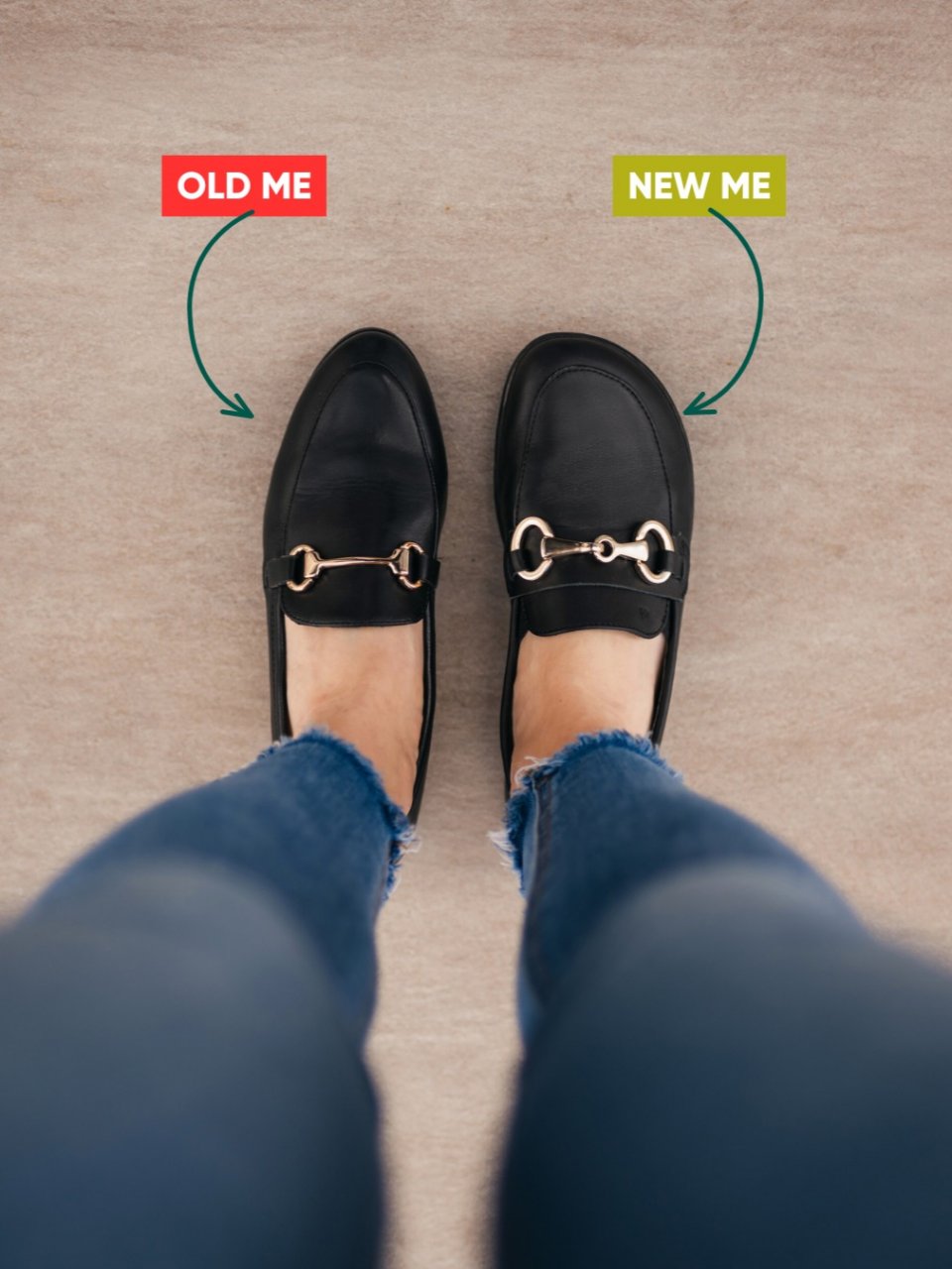 Old me ❌ tired feet
New me ✅…