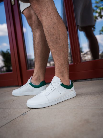 Barefoot Sneakers Barebarics Enigma - White & Dark Green
