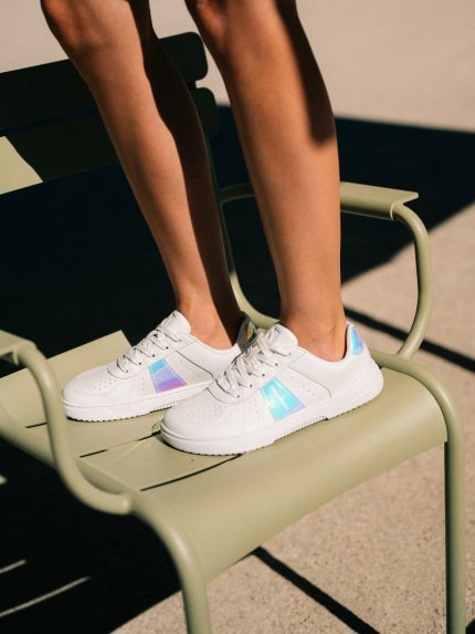 Barefoot Sneakers Barebarics Icara - White & Pastel Iridescent