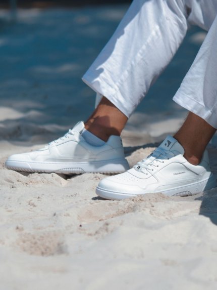 Barefoot Sneakers Barebarics Zing - All White - Leather